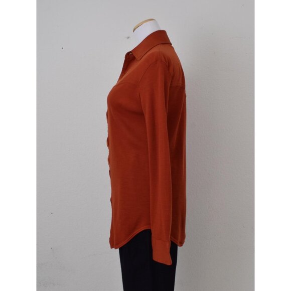 Vintage 80s Burnt Orange Acrylic Shirt size‎ M - Picture 2 of 10